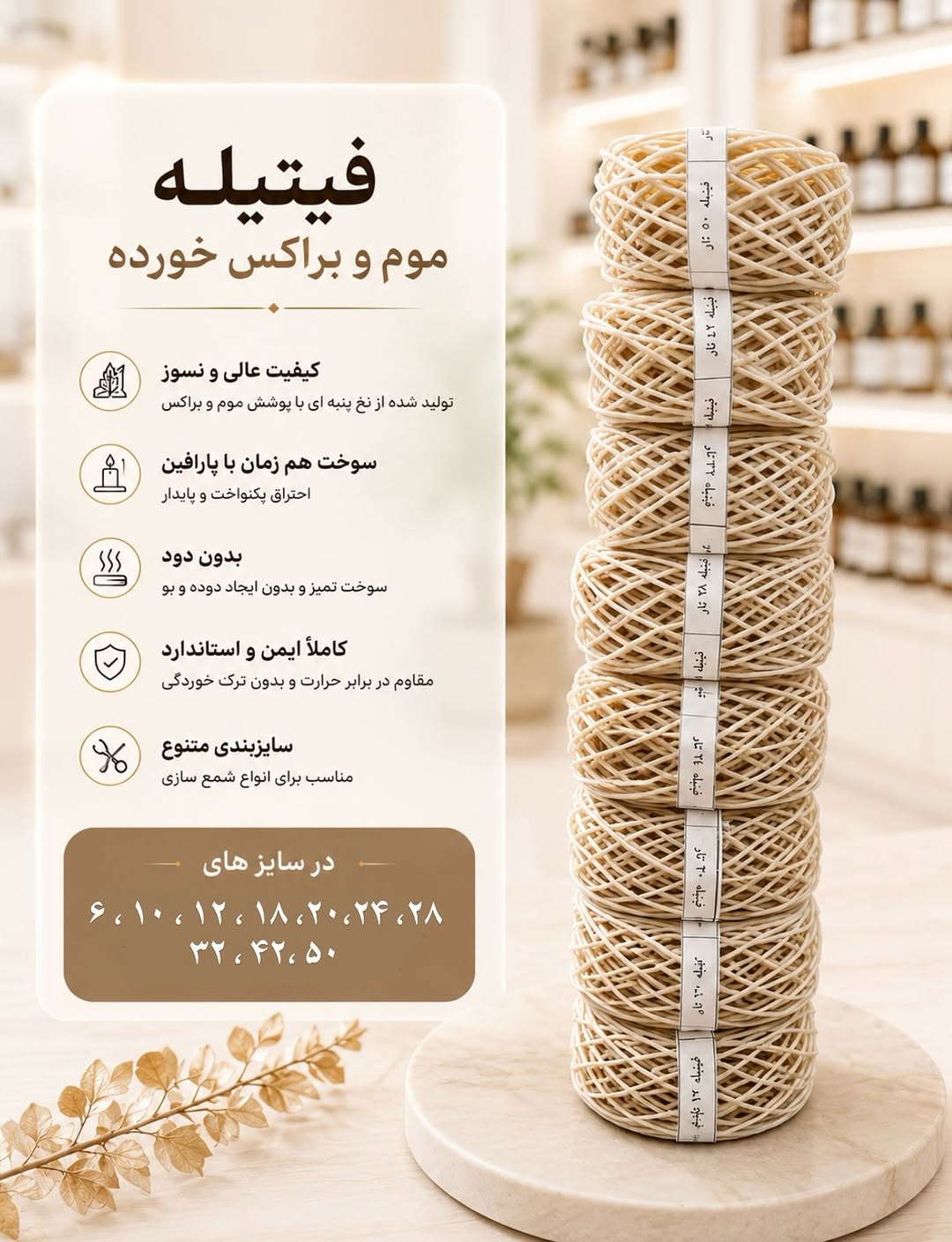 فیتیله شمع‌سازی